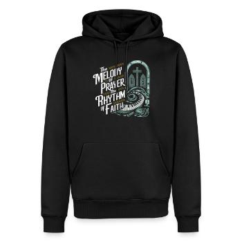 Prayer Songs Jesus Christ Religious Music - Men’s Premium Organic Hoodie - black - Front - Nico (187cm)