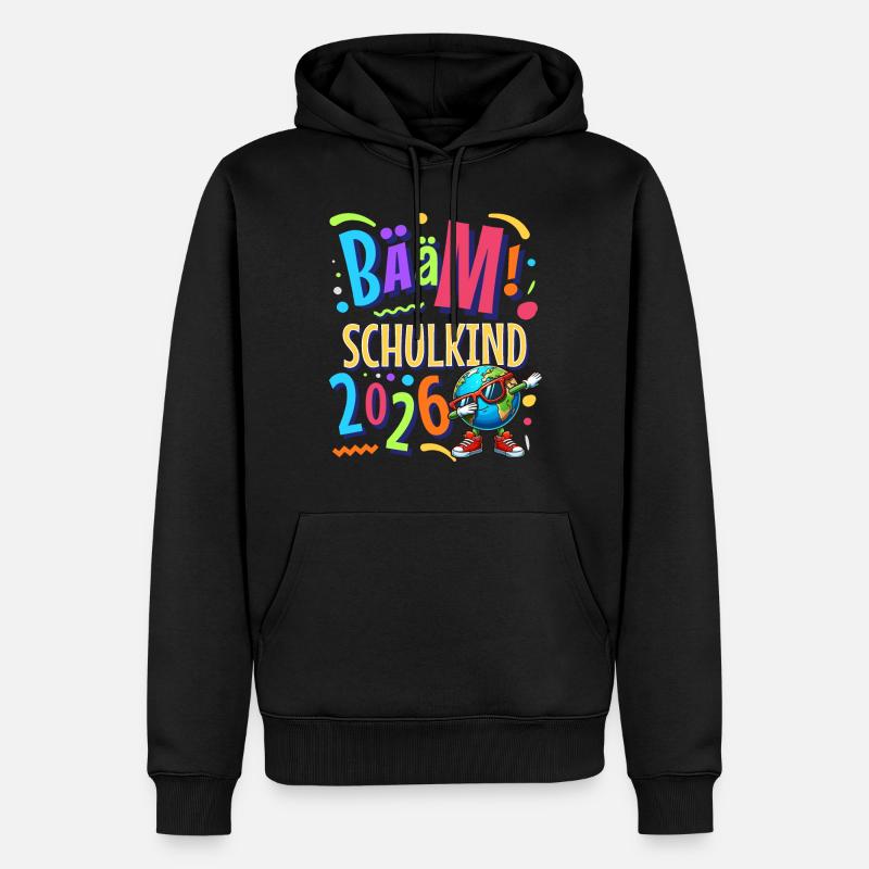 Bääm Schulkind 2026 - Männer Premium Bio Hoodie - Schwarz