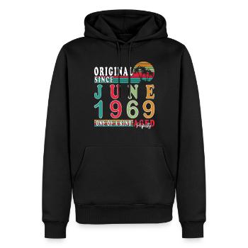 Born June 1969 Born June 1969 Birthday - Men’s Premium Organic Hoodie - black - Front - Nico (187cm)