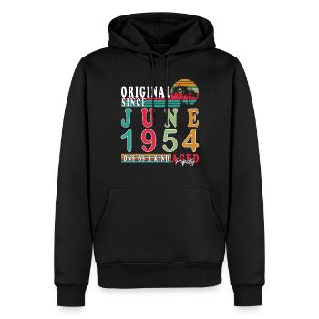 June 1954 | Birthday 1954 Born June 1954 - Men’s Premium Organic Hoodie - black - Front - Nico (187cm)