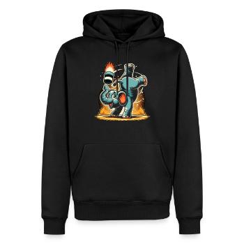 Cartwheeling Gymnastique Gymnaste Costume Roue de charrette - Sweat à capuche Premium bio Homme - noir - Devant - Nico (187cm)