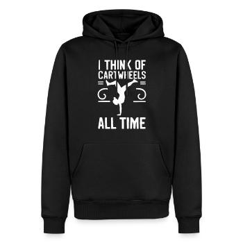 Cartwheeling Gymnastique Gymnaste Costume Roue de charrette - Sweat à capuche Premium bio Homme - noir - Devant - Nico (187cm)