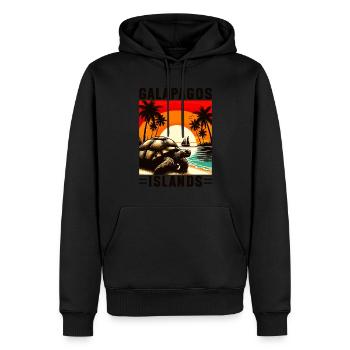 Galapagos Tortoise Galápagos Islands - Männer Premium Bio Hoodie - Schwarz - Vorne - Nico (187cm)
