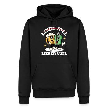 Liebevoll Lieber Voll Bier Saufen - Männer Premium Bio Hoodie - Schwarz - Vorne - Nico (187cm)