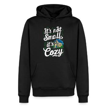 Rolling Tiny House Minimalistischer Lebensstil - Männer Premium Bio Hoodie - Schwarz - Vorne - Nico (187cm)