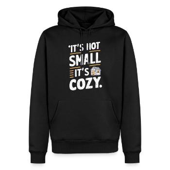 Rolling Tiny House Mode de vie minimaliste - Sweat à capuche Premium bio Homme - noir - Devant - Nico (187cm)