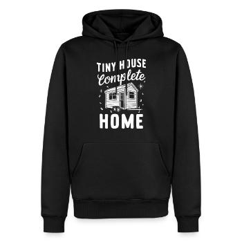 Rolling Tiny House Minimalistischer Lebensstil - Männer Premium Bio Hoodie - Schwarz - Vorne - Nico (187cm)