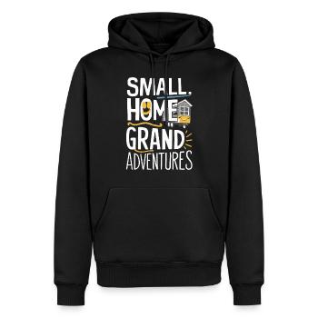 Rolling Tiny House Minimalistischer Lebensstil - Männer Premium Bio Hoodie - Schwarz - Vorne - Nico (187cm)