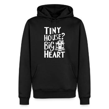 Rolling Tiny House Mode de vie minimaliste - Sweat à capuche Premium bio Homme - noir - Devant - Nico (187cm)