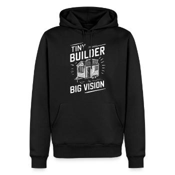 Rolling Tiny House Minimalistischer Lebensstil - Männer Premium Bio Hoodie - Schwarz - Vorne - Nico (187cm)