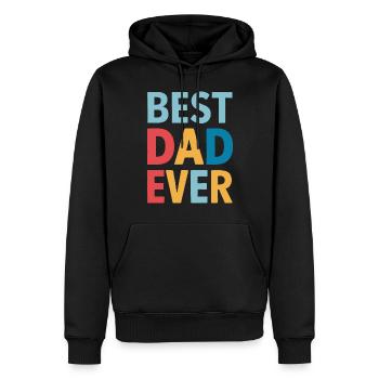 Bester Papa Aller Zeiten Farbenfroh - Männer Premium Bio Hoodie - Schwarz - Vorne - Nico (187cm)