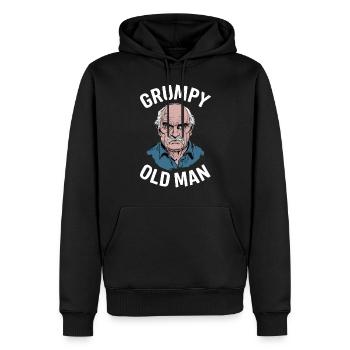 Grumpy Old Man Lustiger Spruch - Männer Premium Bio Hoodie - Schwarz - Vorne - Nico (187cm)
