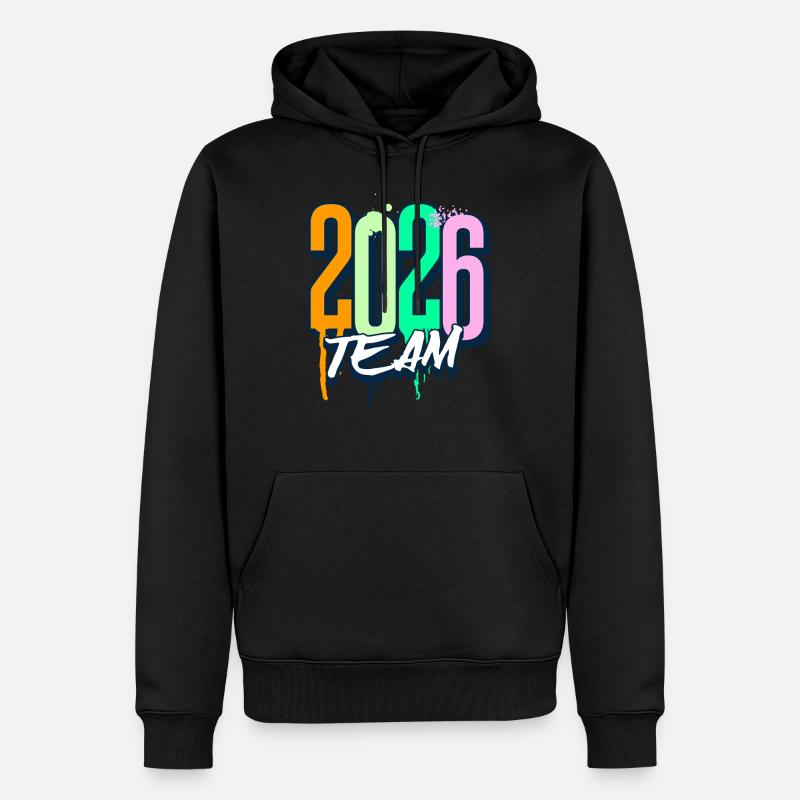 2026 Team - Männer Premium Bio Hoodie - Schwarz