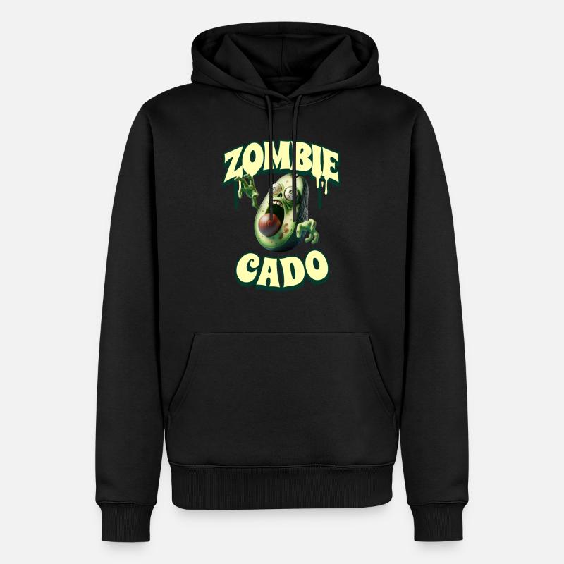 Zombie Avocat Zombiecado - Sweat à capuche Premium bio Homme - noir