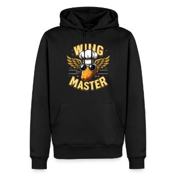 Chicken Wings Wing Hot Cooked Chicken Fast Food - Männer Premium Bio Hoodie - Schwarz - Vorne - Nico (187cm)