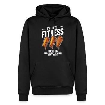 Chicken Wings Wing Hot Cooked Chicken Fast Food - Männer Premium Bio Hoodie - Schwarz - Vorne - Nico (187cm)