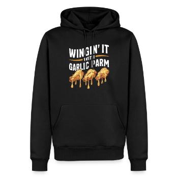 Chicken Wings Wing Hot Cooked Chicken Fast Food - Männer Premium Bio Hoodie - Schwarz - Vorne - Nico (187cm)