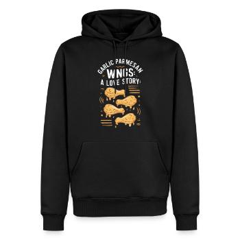 Chicken Wings Wing Hot Cooked Chicken Fast Food - Männer Premium Bio Hoodie - Schwarz - Vorne - Nico (187cm)