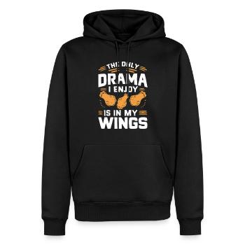 Chicken Wings Wing Hot Cooked Chicken Fast Food - Männer Premium Bio Hoodie - Schwarz - Vorne - Nico (187cm)