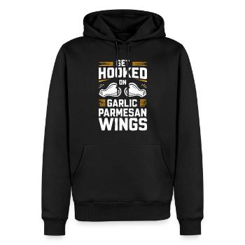 Chicken Wings Wing Hot Cooked Chicken Fast Food - Männer Premium Bio Hoodie - Schwarz - Vorne - Nico (187cm)