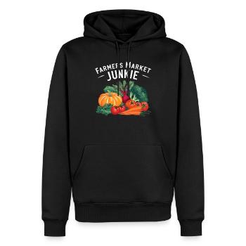 Marché fermier Agriculture Agriculture Alimentation - Sweat à capuche Premium bio Homme - noir - Devant - Nico (187cm)