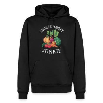 Marché fermier Agriculture Agriculture Alimentation - Sweat à capuche Premium bio Homme - noir - Devant - Nico (187cm)