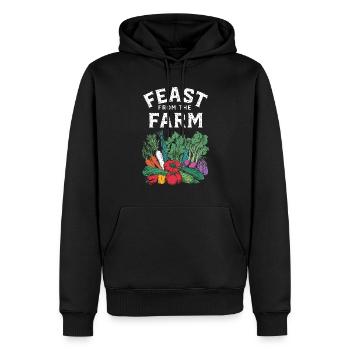 Marché fermier Agriculture Agriculture Alimentation - Sweat à capuche Premium bio Homme - noir - Devant - Nico (187cm)