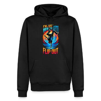Cartwheeling Gymnastique Gymnaste Costume Roue de charrette - Sweat à capuche Premium bio Homme - noir - Devant - Nico (187cm)