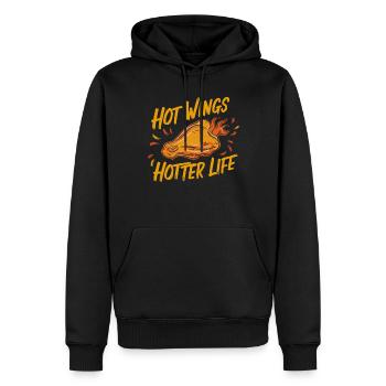 Hot Chicken Wings Spicy Wings Buffalo Wings - Männer Premium Bio Hoodie - Schwarz - Vorne - Nico (187cm)