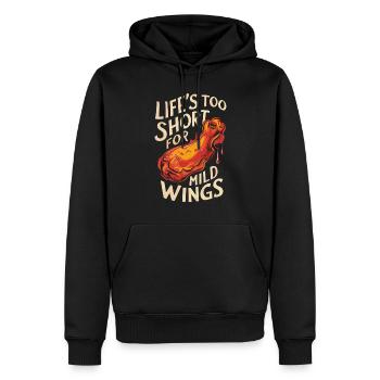 Hot Chicken Wings Spicy Wings Buffalo Wings - Männer Premium Bio Hoodie - Schwarz - Vorne - Nico (187cm)