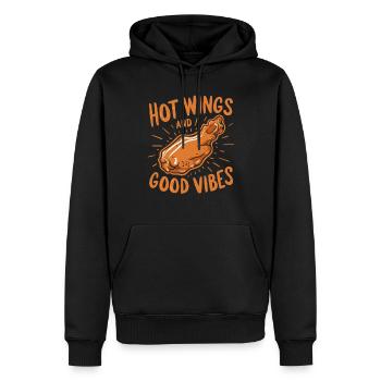 Hot Chicken Wings Spicy Wings Buffalo Wings - Männer Premium Bio Hoodie - Schwarz - Vorne - Nico (187cm)