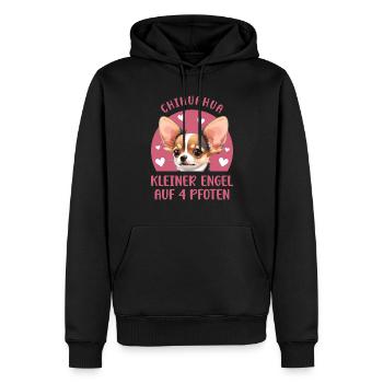Chihuahua - Kleiner Engel auf 4 Pfoten - Männer Premium Bio Hoodie - Schwarz - Vorne - Nico (187cm)