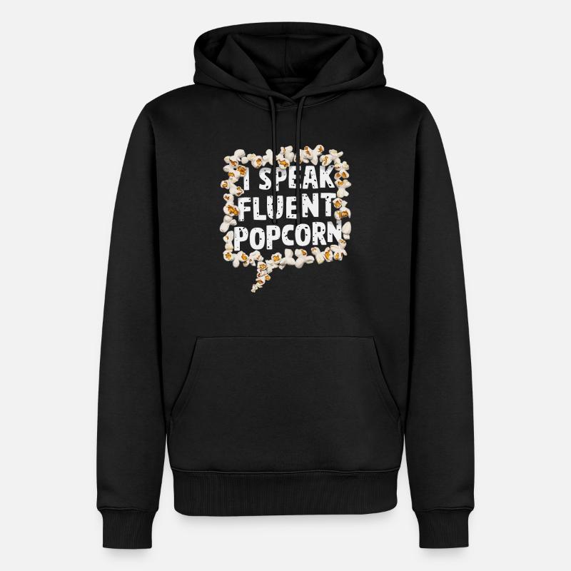 Dicton de pop-corn amusant, pop-corn en rafale - Sweat à capuche Premium bio Homme - noir