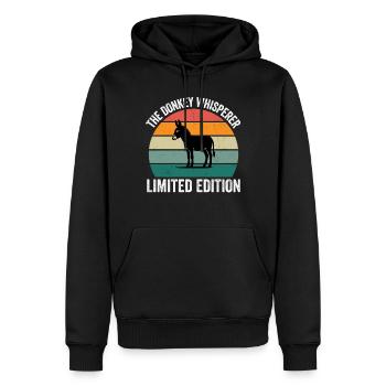 The Donkey Whisperer - Men’s Premium Organic Hoodie - black - Front - Nico (187cm)