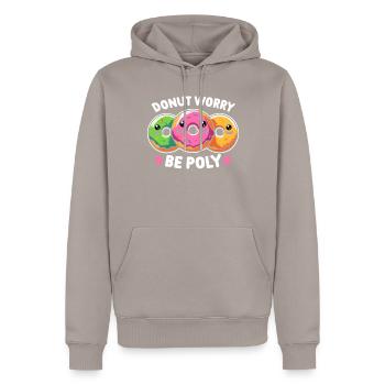 Communauté polyamoureuse Parentalité polyamoureuse - Sweat à capuche Premium bio Homme - taupe - Devant - Nico (187cm)