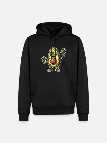 Avocado Zombie - Men’s Premium Organic Hoodie - black
