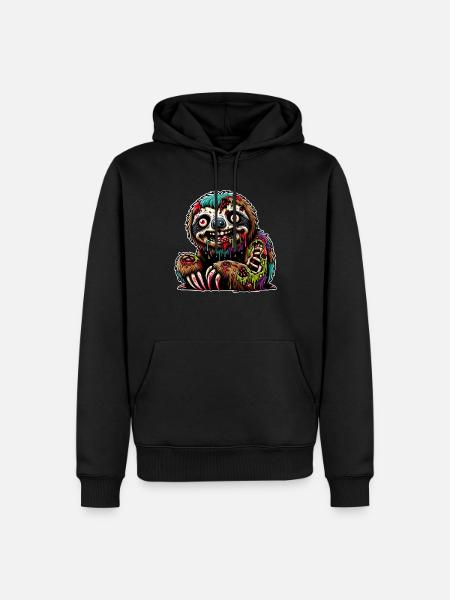 Sloth Zombie - Men’s Premium Organic Hoodie - black