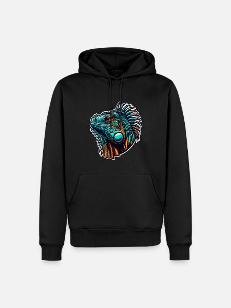 Iguana - Men’s Premium Organic Hoodie - black