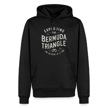 Mysterious disappearances in the Bermuda Triangle - Men’s Premium Organic Hoodie - black - Front - Nico (187cm)