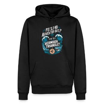 Mysterious disappearances in the Bermuda Triangle - Men’s Premium Organic Hoodie - black - Front - Nico (187cm)
