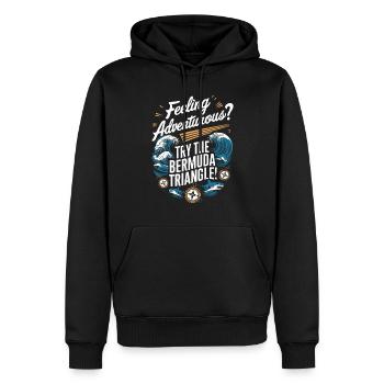Mysterious disappearances in the Bermuda Triangle - Men’s Premium Organic Hoodie - black - Front - Nico (187cm)