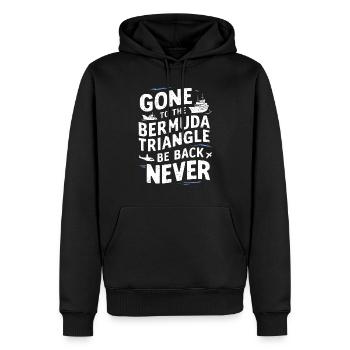 Mysterious disappearances in the Bermuda Triangle - Men’s Premium Organic Hoodie - black - Front - Nico (187cm)