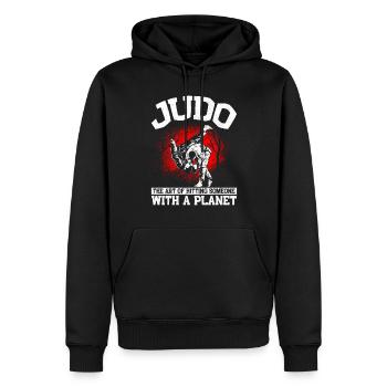 Judo Judoka Judo Cadeau pour le Judo - Sweat à capuche Premium bio Homme - noir - Devant - Nico (187cm)