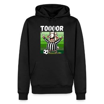 Fußball Fußballfan Schiri Elfmeter Fußballplatz - Männer Premium Bio Hoodie - Schwarz - Vorne - Nico (187cm)