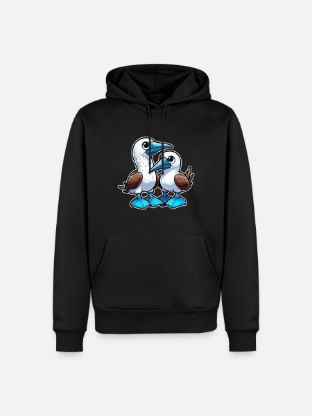 Fugl Blåfodet Booby Fugle Fugl Gave - Herre Premium økologisk hoodie - sort
