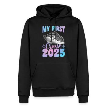 Croisière Vacances 2025 Croisière en famille - Sweat à capuche Premium bio Homme - noir - Devant - Nico (187cm)