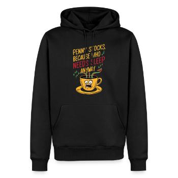 Börsenhändler, Forex-händler, Anlegerhandel - Männer Premium Bio Hoodie - Schwarz - Vorne - Nico (187cm)