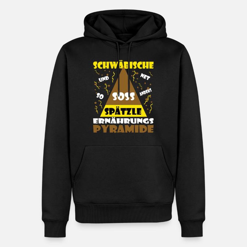 Pyramide alimentaire souabe - Sweat à capuche Premium bio Homme - noir