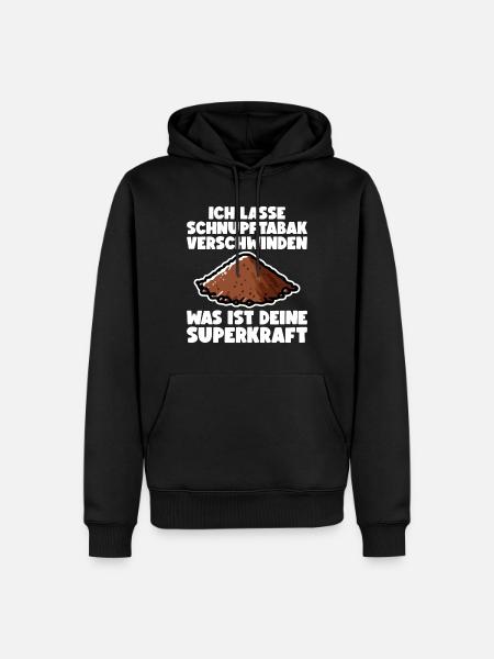Schnupftabak Schnupfer Schnupftabak Dose - Männer Premium Bio Hoodie - Schwarz
