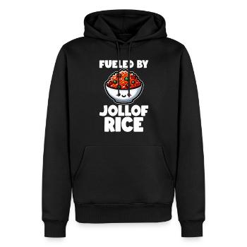 Riz Jollof - Sweat à capuche Premium bio Homme - noir - Devant - Nico (187cm)